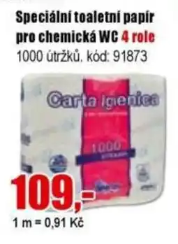 EVA Speciální toaletní papír pro chemická WC nabídka