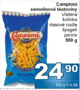 Jip Campioni semolinové těstoviny nabídka