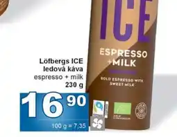 Jip Löfbergs ICE ledová káva espresso + milk nabídka