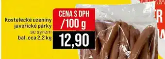 Jip Kostelecké uzeniny javořické párky se sýrem nabídka