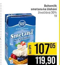 Jip BOHEMILK Smetana ke šlehání nabídka