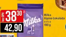 Jip Milka Alpine čokoláda extra nabídka
