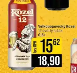 Jip Velkopopovický Kozel 12 světlý ležák nabídka