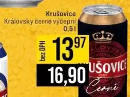 Jip Krušovice Královsky černé výčepní nabídka
