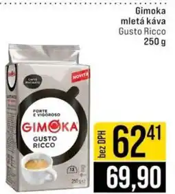 Jip Gimoka mletá káva Gusto Ricco nabídka