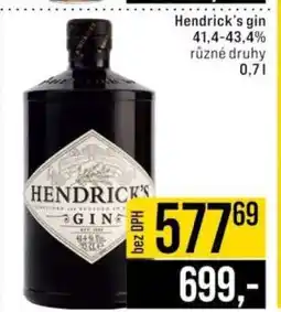 Jip Hendrick’s Gin nabídka