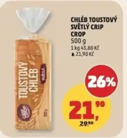 Penny Market Chléb toustový světlý Crip Crop nabídka