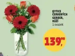 Penny Market Kytice červených gerber, růží nabídka