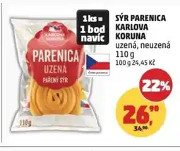 Penny Market Sýr parenica Karlova Koruna nabídka