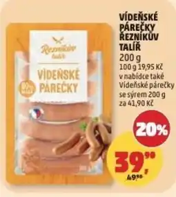 Penny Market Vídeňské párečky Řezníkův talíř nabídka