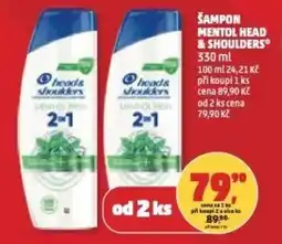Penny Market Šampon mentol Head & Shoulders nabídka