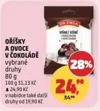 Penny Market Oříšky a ovoce v čokoládě nabídka