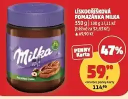 Penny Market Lískooříšková pomazánka Milka nabídka