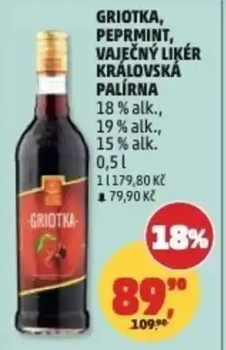 Penny Market Griotka, Peprmint, Vaječný likér královská palírna nabídka