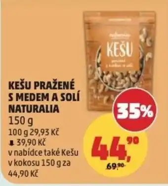 Penny Market Kešu pražené s medem a solí Naturalia nabídka