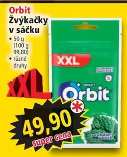 Norma Orbit žvýkačky v sáčku nabídka