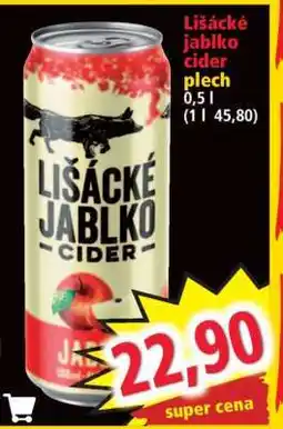 Norma Lišácké jablko cider plech nabídka