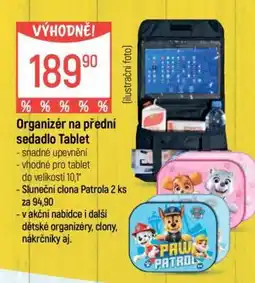 Globus Organizér na přední sedadlo Tablet nabídka