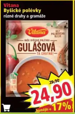 Norma Vitana Byšické polévky nabídka