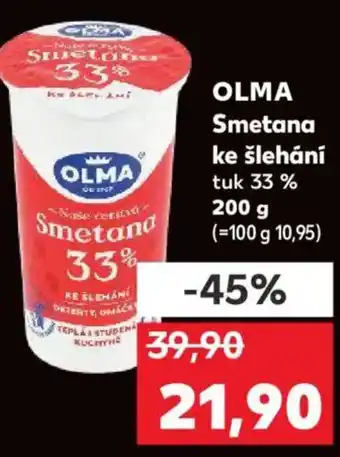 Kaufland OLMA Smetana ke šlehání nabídka