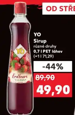 Kaufland YO Sirup nabídka