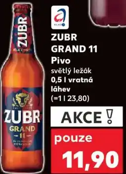 Kaufland ZUBR GRAND 11 Pivo nabídka