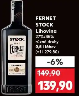 Kaufland FERNET STOCK Lihovina nabídka