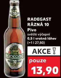 Kaufland RADEGAST RÁZNÁ 10 Pivo nabídka
