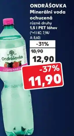 Kaufland ONDRÁŠOVKA Minerální voda ochucená nabídka