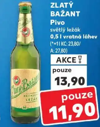 Kaufland ZLATÝ BAŽANT Pivo nabídka
