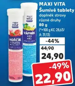 Kaufland MAXI VITA Šumivé tablety nabídka