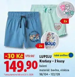 Lidl LUPILU Kraťasy - 2 kusy nabídka