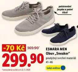 Lidl ESMARA MEN Obuv ,,Sneaker nabídka