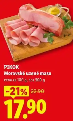 Lidl PIKOK Moravské uzené maso, cena za nabídka