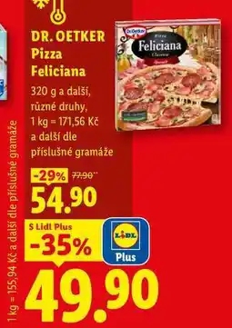 Lidl DR. OETKER Pizza Feliciana, 320 g a další nabídka
