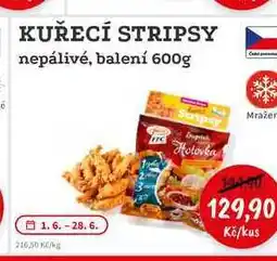 RABBIT řeznictví KUŘECÍ STRIPSY nepálivé, balení nabídka