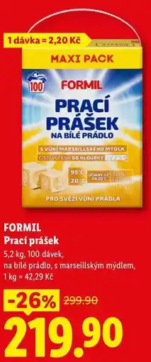Lidl FORMIL Prací prášek, 5,2 kg/100 dávek nabídka