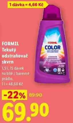 Lidl FORMIL Tekutý odstraňovač skvrn 1,5 l/15 dávek nabídka