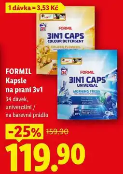 Lidl FORMIL Kapsle na praní 3v1, 34 dávek nabídka