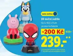 Lidl 3D noční světlo nabídka