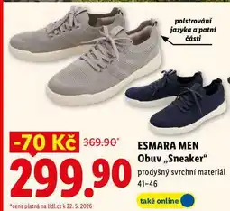 Lidl ESMARA MEN Obuv ,,Sneaker nabídka