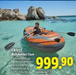 Lidl CRIVIT Nafukovací člun nabídka