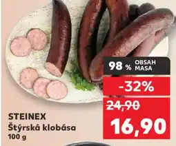 Kaufland STEINEX Štýrská klobása nabídka