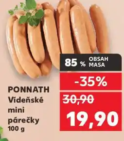 Kaufland PONNATH Vídeňské mini párečky nabídka