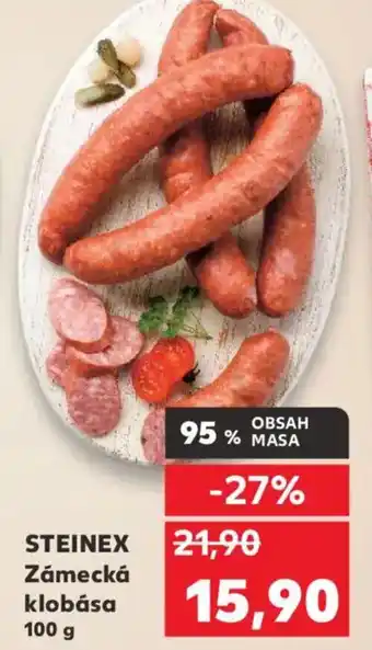 Kaufland STEINEX Zámecká klobása nabídka
