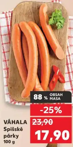 Kaufland VÁHALA Spišské párky nabídka