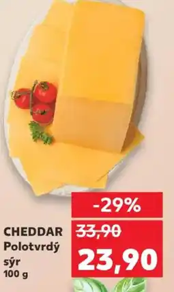 Kaufland CHEDDAR Polotvrdý sýr nabídka