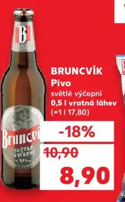 Kaufland BRUNCVÍK Pivo světlé výčepní nabídka
