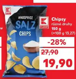 Kaufland Chipsy různé druhy nabídka