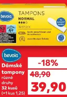 Kaufland Bevola Dámské tampony nabídka